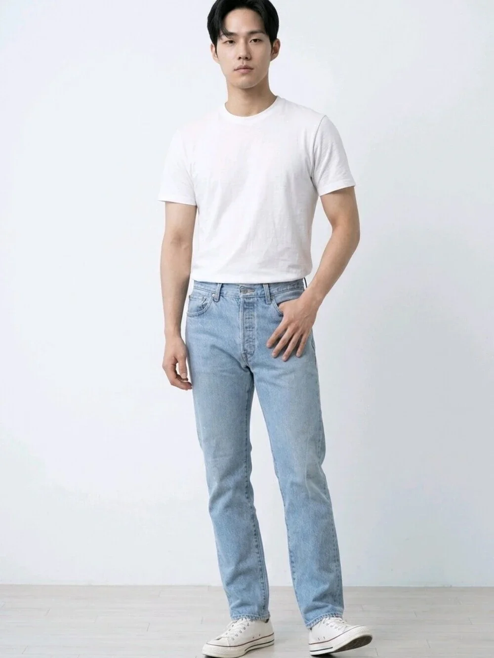 Levis 501 Faded Jeans Mens Sz 33x34 Button Fly Straight Leg Vintage